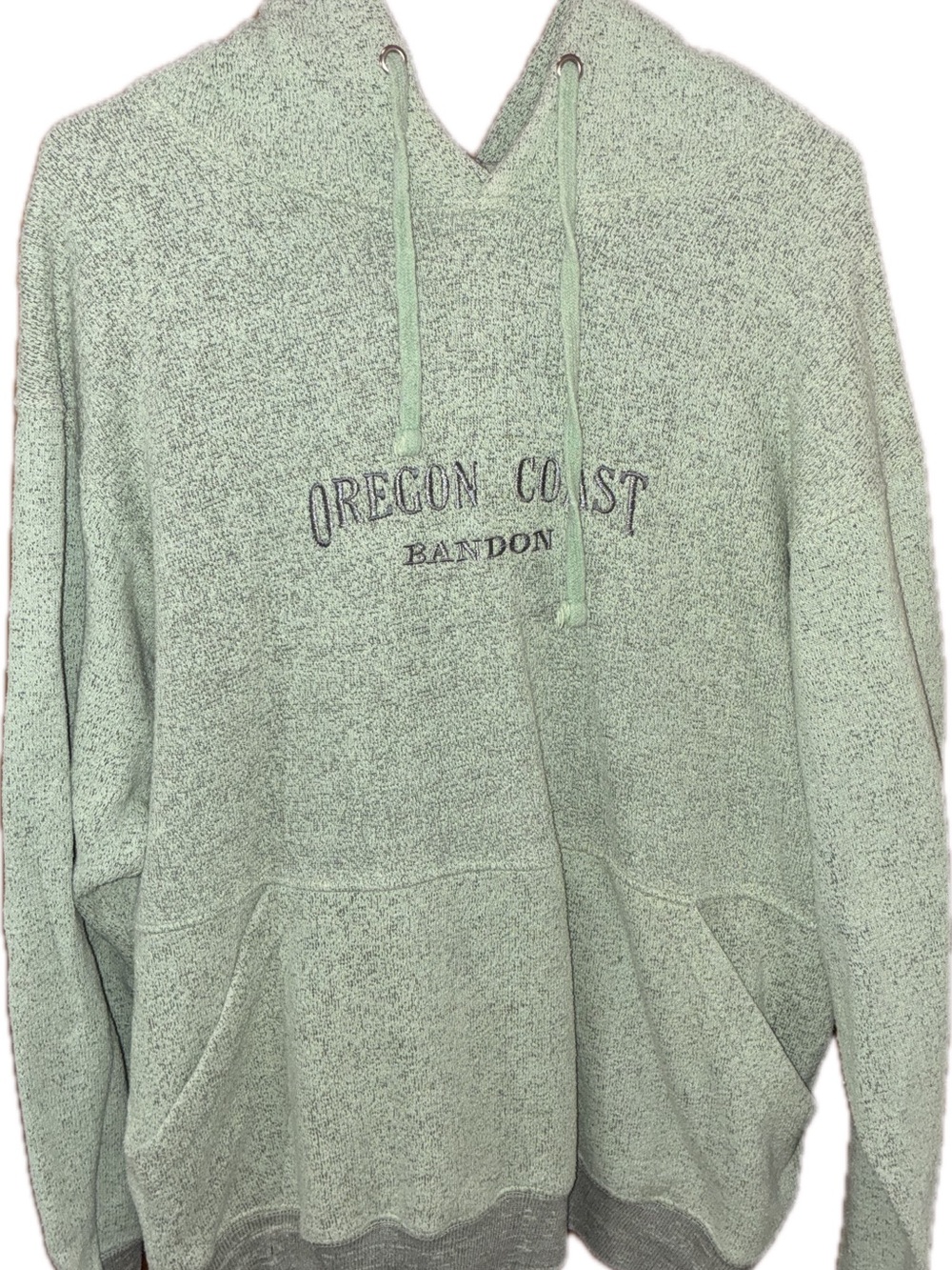 Oregon Coast Mint Green Hooded Sweatshirt - Bandon Embroidered Pullover